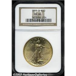 1911-D $20 MS66 NGC.