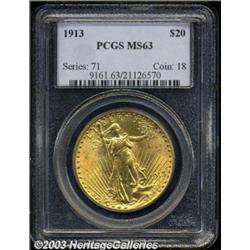 1913 $20 MS63 PCGS.