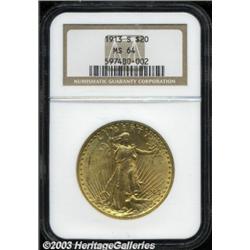 1913-S $20 MS64 NGC.