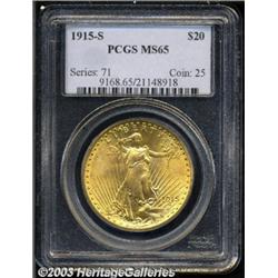 1915-S $20 MS65 PCGS.