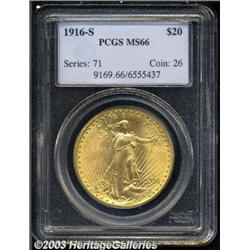 1916-S $20 MS66 PCGS.