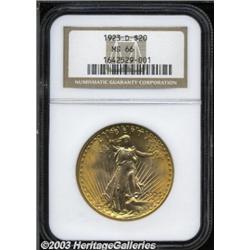 1923-D $20 MS66 NGC.