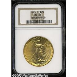 1924-S $20 MS63 NGC.