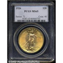 1926 $20 MS65 PCGS.