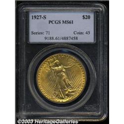 1927-S $20 MS61 PCGS.
