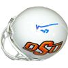 Image 1 : Vernand Morency Signed Oklahoma State Replica Mini Helmet