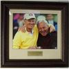 Image 1 : Arnold Palmer And Jack Nicklaus Unsigned 16X20 Leather Framed