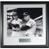 Image 1 : Joe Dimaggio Unsigned NY Yankees 16X20 Photo Framed W/ Mickey Mantle
