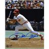 Image 1 : Pete Rose Signed Cincinnati Reds 8X10 Photo (Classic Swing)- Mounted Hologram