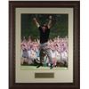 Image 1 : Phil Mickelson Unsigned 2004 Masters Jump 11X14 Leather Framed