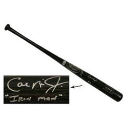 Cal Ripken, Jr. Signed Engraved Louisville Slugger P72 Model Bat IRONMAN- MLB Hologram