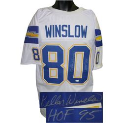 Kellen Winslow Signed San Diego Chargers White TB Prostyle Jersey HOF 95- JSA Hologram