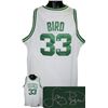 Image 1 : Larry Bird Signed Boston Celtics White Authentic Adidas Swingman Jersey #33- Bird Hologram