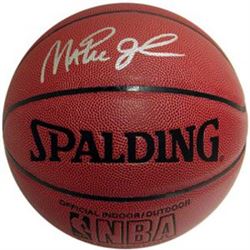 Magic Johnson Signed Indoor/Outdoor TB NBA Basketball Silver Sig (Los Angeles Lakers)