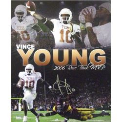 Vince Young Signed Texas Longhorns 16X20 Photo- Rose Bowl Collage