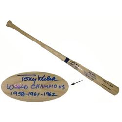 Tony Kubek Signed Rawlings Adirondack Pro Big Stick Blonde Bat World Champions 1958-1961-1962 (New Y