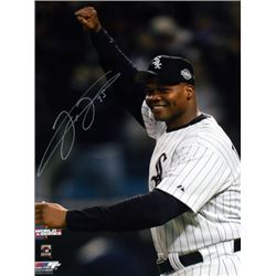 Frank Thomas Signed Chicago White Sox Color 16X20 Photo (2005 World Series Fist Up)