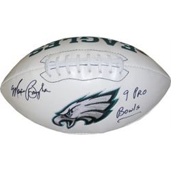 Maxie Baughan Signed Philadelphia Eagles Logo Football 9X Pro Bowl