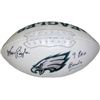 Image 1 : Maxie Baughan Signed Philadelphia Eagles Logo Football 9X Pro Bowl