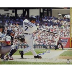 Ivan Rodriguez Signed Detroit Tigers 16X20 Photo Horizontal Batting