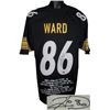 Image 1 : Hines Ward Signed Pittsburgh Steelers Black Prostyle Jersey W/ Embroidered Stats- JSA Hologram