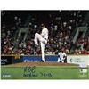 Image 1 : Homer Bailey Cincinnati Reds Pitching No-Hitter Against Giants Signed Horizontal 8X10 Photo W/ No Hi