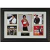 Image 1 : Michael Jackson Unsigned Engraved Signature Series 31X21 Leather Framed 5 Photo/Albums (Entertainmen