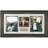 Image 1 : Bubba Watson Unsigned 17X35 3 Photo Leather Framed 2012 & 2014 Augusta Masters Champion