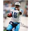 Image 1 : Vince Young Signed Tennessee Titans 16X20 Photo (Scramble)