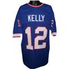 Image 1 : Jim Kelly Buffalo Bills Unsigned Blue TB Prostyle Jersey XL