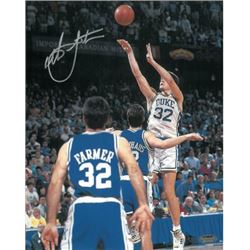 Christian Laettner Signed Duke Blue Devils Vertical 16X20 Photo 1992 The Shot Vs Kentucky Buzzer Bea