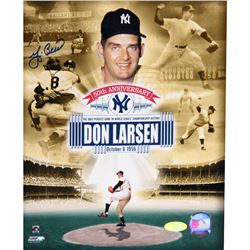 Yogi Berra Signed Don Larsen 50Th Anniversary Collage 8X10 Photo