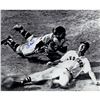 Image 1 : Yogi Berra Signed Tagging Ted Williams Metallic 16X20 Photo