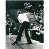 Bobby Knight Signed Indiana Hoosiers 16X20 B&W Photo Throwing Chair (Silver Sig)