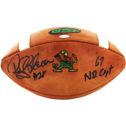 Rocky Bleier Signed Notre Dame Game Model Football W/ "67 ND Capt" Insc