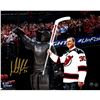 Image 1 : Martin Brodeur Signed Wide Angle Retirement Night With Statue 8X10 Photo