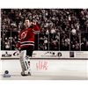 Image 1 : Martin Brodeur Signed Final Game Wave With Red Accents 16X20 Photo