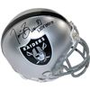 Image 1 : Tim Brown Signed Oakland Raiders Mini Helmet W/ "HOF 2015" Insc.