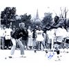 Image 1 : Tim Brown Single Signed Playing Basketball With Lou Holtz 16X20 Photo