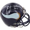 Image 1 : Cris Carter Vikings Signed Mini Helmets W/ HOF Inscription