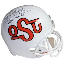 Barry Sanders Signed Oklahoma State Cowboys Full Size Replica TB Helmet Heisman 88- Steiner Hologram