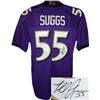 Image 1 : Terrell Suggs Signed Baltimore Ravens Purple Pro Style Jersey #55- JSA Hologram