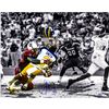 Image 1 : Jadeveon Clowney Hit Vs. Michigan Signed BW 16X20 Photo W/ Color Accents