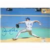 Image 1 : David Cone New York Mets Grey Jersey Pitching Horizontal Signed 16X20 Photo