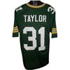 Image 1 : Jim Taylor Green Bay Packers Unsigned Green TB Prostyle Jersey L