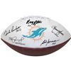 1972 Dolphins 5 Signature White Panel Football (Signed And Inscribe By Griese/Fernandez/Morris/Littl
