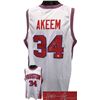 Image 1 : Hakeem Olajuwon Signed Houston Cougars White Custom Jersey XL (Akeem On Back)