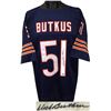 Image 1 : Dick Butkus Signed Chicago Bears Navy TB Prostyle Jersey- Mounted Hologram