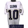 Image 1 : Brady Quinn Signed Notre Dame Fighting Irish White Custom Jersey#10 XL- JSA Hologram