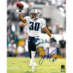 Donald Mitchell Signed Tennessee Titans 8X10 Photo #30 (White Jersey Dance)